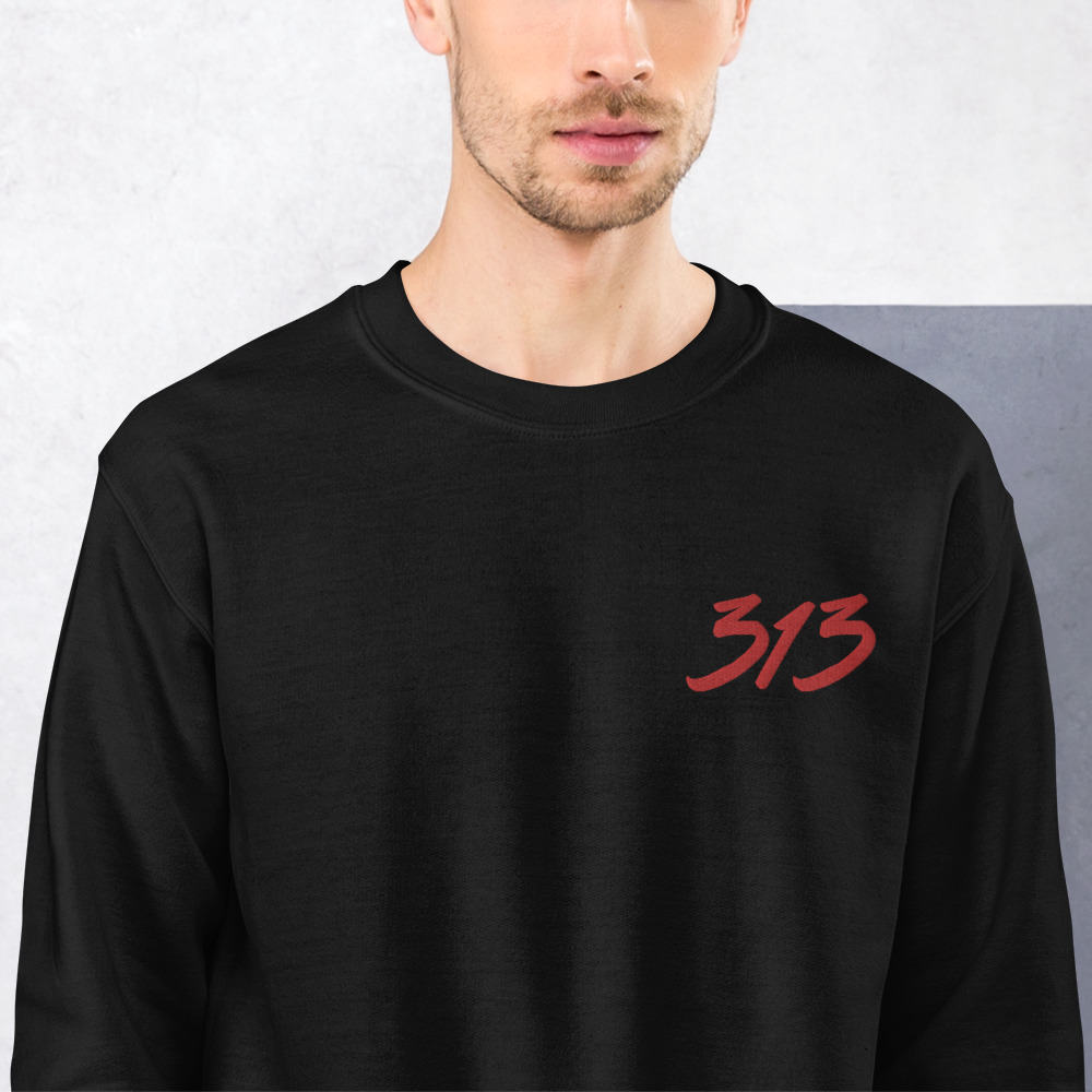 313 (Embroidered) - Unisex Sweatshirt - Image 2